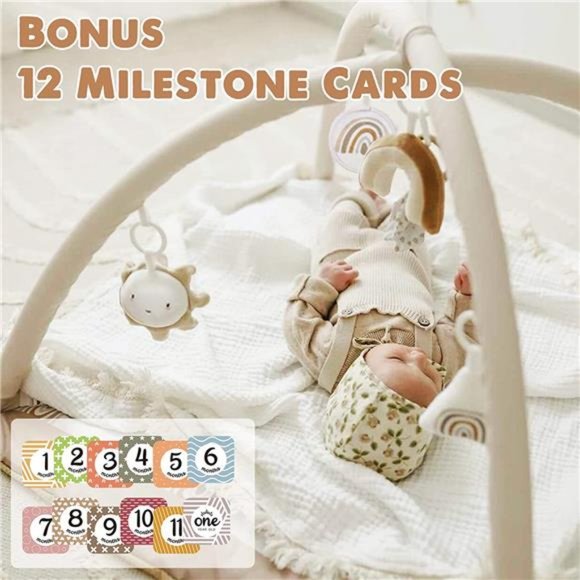 Washable Baby GymActivity Center with PlayMat,Rainbow Early Development Playmats - Picture 4 of 6